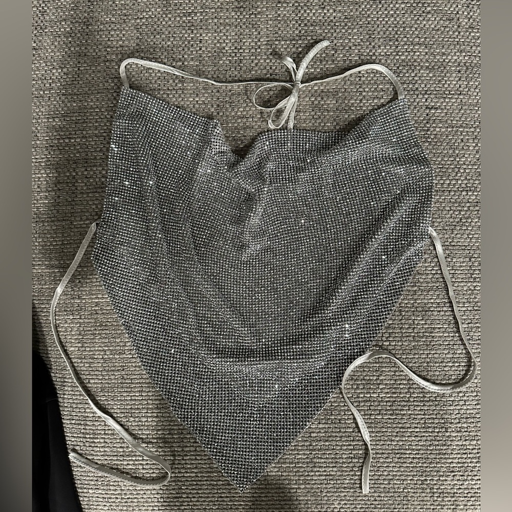 Silver rhinestone halter - Picture 2 of 3